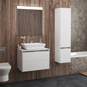 Тумба 700 2ящ + Пенал Белый мат Hanna DIBORG Тумба 700 2ящ + Пенал Белый мат Hanna DIBORG