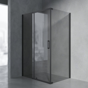 Душевой уголок AVS Фаворит 120x90 профиль черный матовый, стекло тонированное