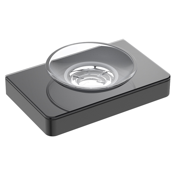 Мыльница подвесная AVS Bishop с чашей, черный матовый