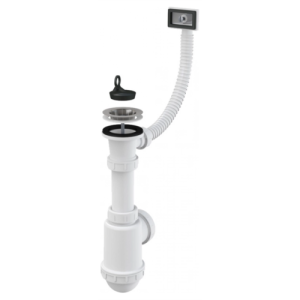 Сифон для мойки с нерж.реш.d70 с гофропереливом ALCAPLAST A444-DN50/40 