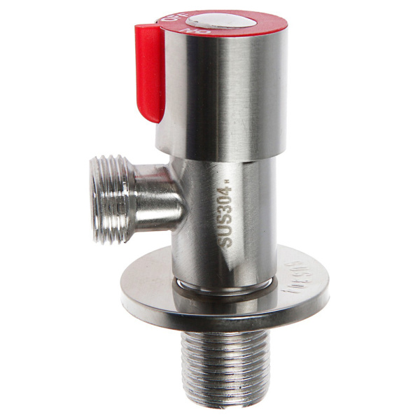 Кран угловой Accoona A473G-4 M1/2*1/2 красный