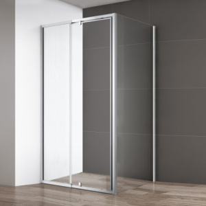 Душевой уголок Cezares Variante 120-130x100 профиль хром, прозрачное стекло