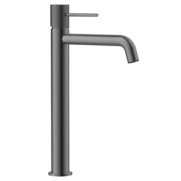 Смеситель для раковины AVS Pulse высокий, оружейная сталь