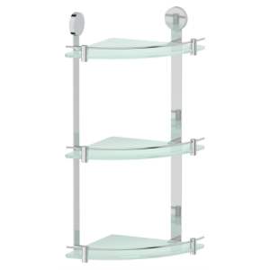 Полка стеклянная угловая тройная Harmonie Artwelle HAR 041 Полка стеклянная угловая тройная Harmonie Artwelle HAR 041