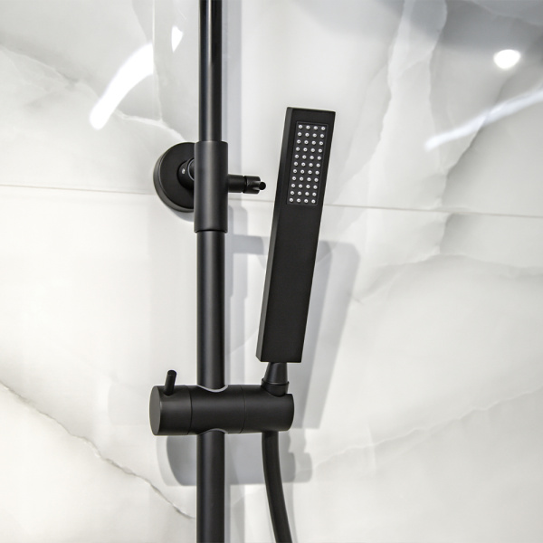 Душевая стойка AVS Cube черный матовый