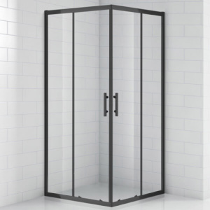 Душевой уголок Cezares Eco ECO-O-A-2-90-C-NERO 90x90 профиль черный, прозрачное стекло