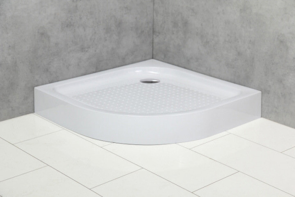 Поддон для душа BelBagno Tray 90x90 белый, четверть круга, акрил, с сифоном