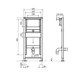 Инсталляция для писсуара Euro II Urinal Oli 136179 Инсталляция для писсуара Euro II Urinal Oli 136179