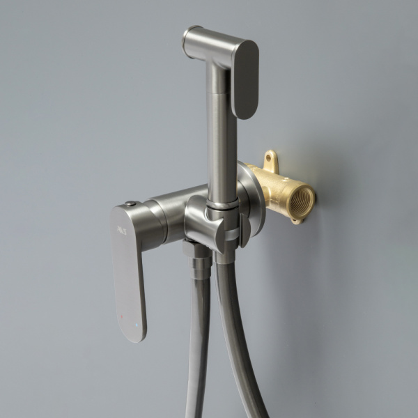 Гигиенический душ со смесителем AVS Beauty оружейная сталь