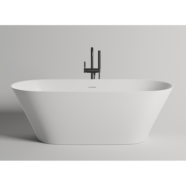 Ванна из искусственного камня Salini Mona S-Sense 180x80 белая с донным клапаном Ванна из искусственного камня Salini Mona S-Sense 180x80 белая с донным клапаном