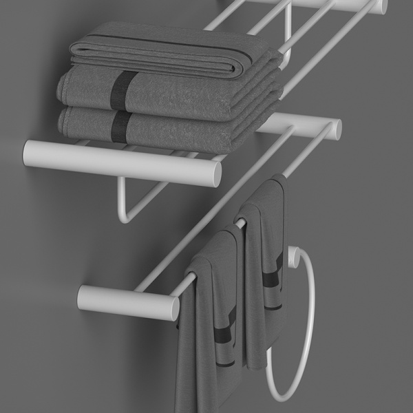 Полотенцедержатель AVS Slimmer, белый матовый, кольцо