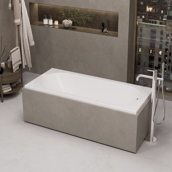 Акриловая ванна ALBA SPA Supreme 180x80 белая, без ножек Акриловая ванна ALBA SPA Supreme 180x80 белая, без ножек
