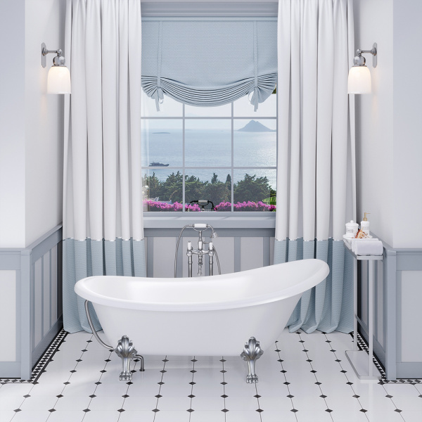 Ванна из искусственного камня Aqua de Marco Edelweiss 170x80 белая с ножками серебро Ванна из искусственного камня Aqua de Marco Edelweiss 170x80 белая с ножками серебро