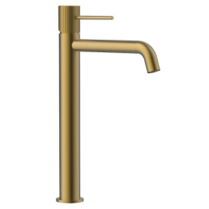 Смеситель для раковины AVS Pulse высокий, брашированное золото