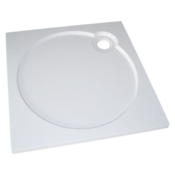 Поддон 100*100*4 литьевой БЕЗ панели БЕЗ ножек Deluxe квадратный GuteWetter