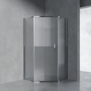 Душевой уголок AVS Трапеция 100х100 профиль хром, стекло рифленое