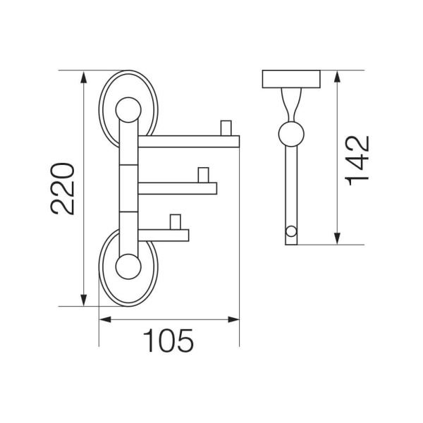 Крючок тройной Bonjour Veragio VR.BNR-7835.BR