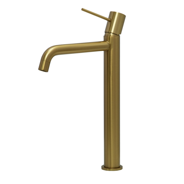 Смеситель для раковины AVS Slimmer высокий, брашированное золото