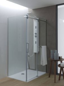 Душевой уголок Kolpa San Virgo TK 140х90 профиль хром, стекло прозрачное