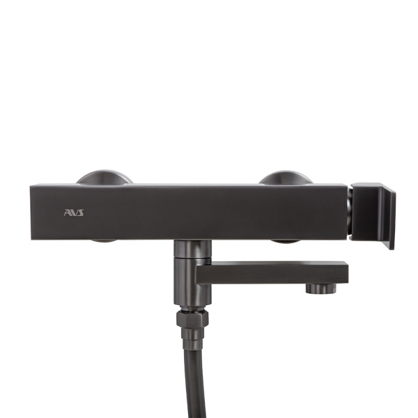 Смеситель для ванны с душем AVS Cube оружейная сталь