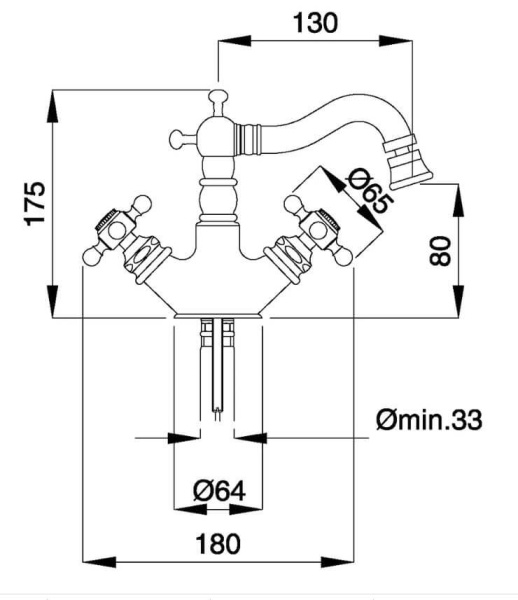 Комплект смесителей Migliore Arcadia 18393+18398 золото