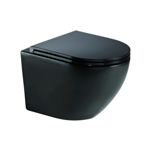 Унитаз подвесной AVS Сфера безободковый, черный матовый