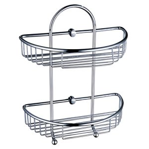 Полка AVS 880329 2-х ярусная, хром