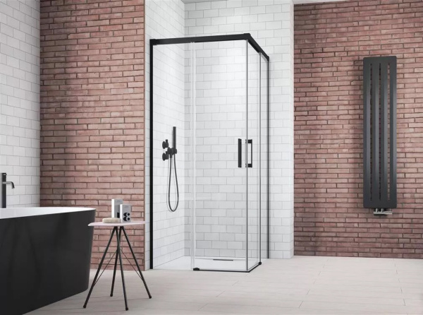 Душевой уголок Radaway Premium Plus 387060-54-01 90х90 профиль черный, прозрачное стекло