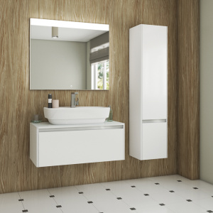 Тумба 900 1ящ + Пенал Белый мат Hanna DIBORG Тумба 900 1ящ + Пенал Белый мат Hanna DIBORG