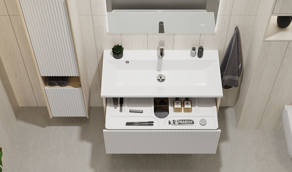 Тумба с раковиной Jorno Tossony 90 сонома светлая