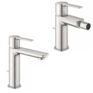 Комплект смесителей GROHE Lineare 32114DC1+33848DC1 сталь матовая
