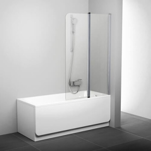 Шторка на ванну Ravak Chrome СVS2 100 профиль хром, стекло прозрачное