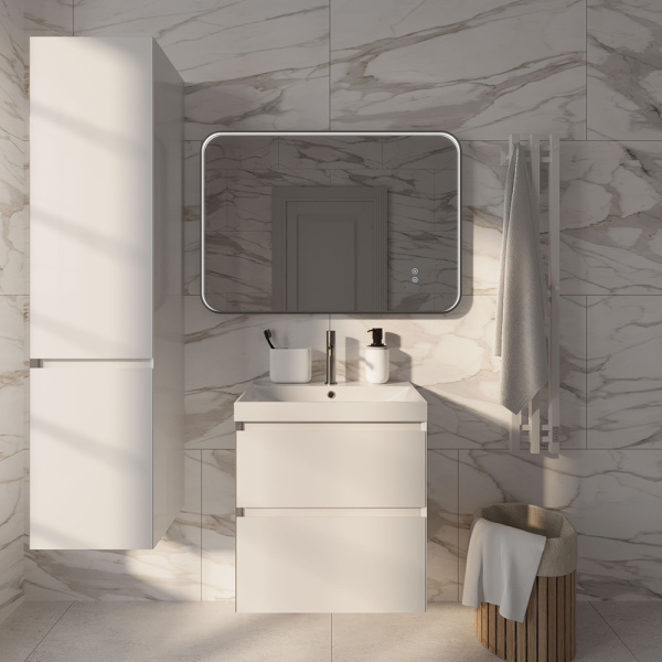 Тумба с раковиной AVS Гармония 60 SL белая