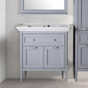 Тумба с раковиной ASB Wood Line Гранда 85 гриджио