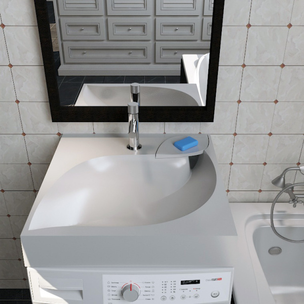 Раковина Madera List 4627173210553 60x60 белая с кронштейнами