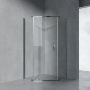 Душевой уголок AVS Трапеция 100х100 профиль хром, стекло прозрачное