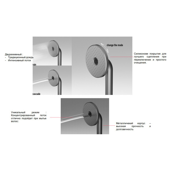 Душевая лейка Jacob Delafon Nouvelle Vague E27796-BLE-BLV черый матовый