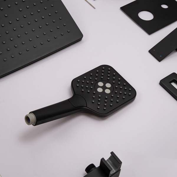 Душевой комплект AVS Cube 3в1черный матовый