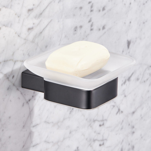 Мыльница подвесная AVS Swart с чашей, черный матовый