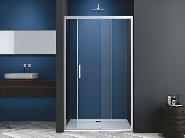 Душ/дверь 1400x1950 профиль Хром стекло Прозрачное раздвиж с доводчиком Easy Cleaning СТИЛЛ AVS