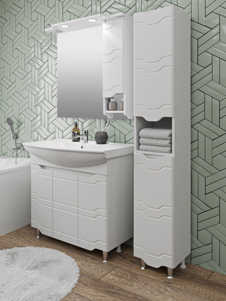 Тумба с раковиной Runo Стиль 00000001113+УТ000001523 85 см