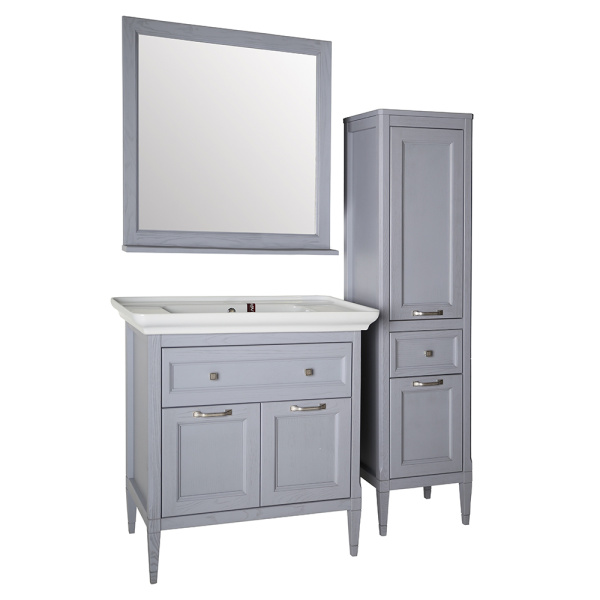 Тумба с раковиной ASB Wood Line Гранда 85 гриджио