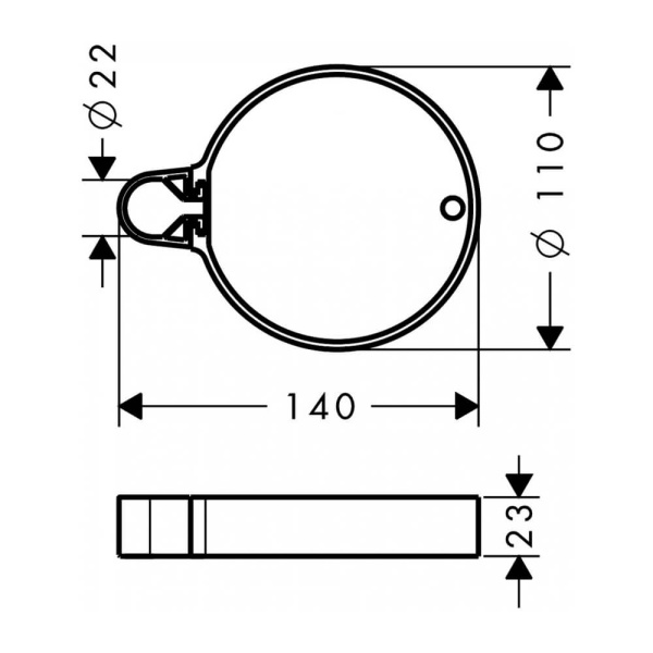 Мыльница для штанги хром Unica D Hansgrohe 28678000