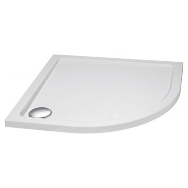 Поддон для душа Cezares Tray 100x100 белый, четверть круга, стеклокомпозит, без сифона