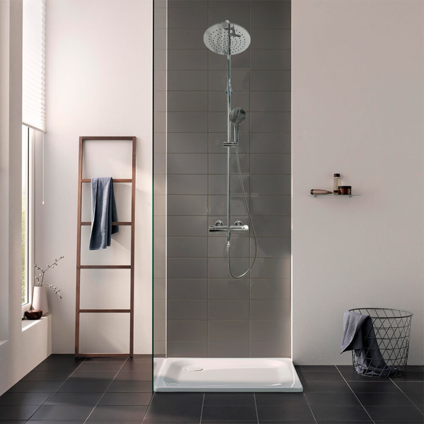 Душевая стойка с изливом AVS Pluvia хром