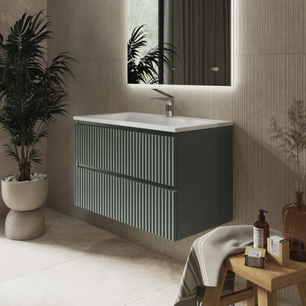 Тумба с раковиной RAVAL Coste 80 зеленая Тумба с раковиной RAVAL Coste 80 зеленая