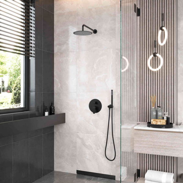 Душевой комплект 3в1 Berges Ventas 2R 073004 черный матовый