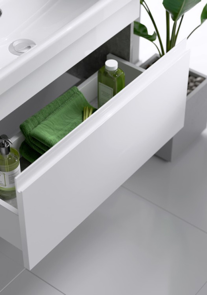 Тумба с раковиной Aqwella Smart SRT0108DB 80 белая