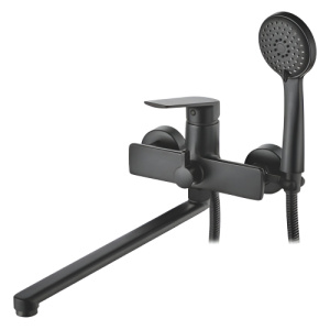 Смеситель универсальный Accoona H125 A71125F черный матовый