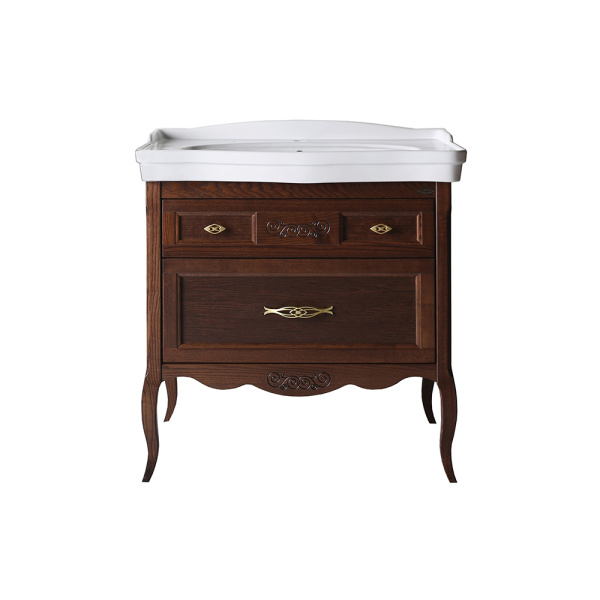 Тумба с раковиной ASB Wood Line Модерн 85 антикварный орех